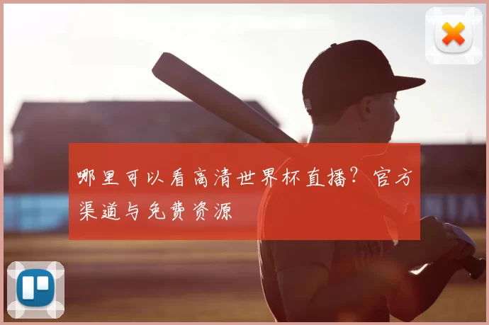 哪里可以看高清世界杯直播？官方渠道与免费资源