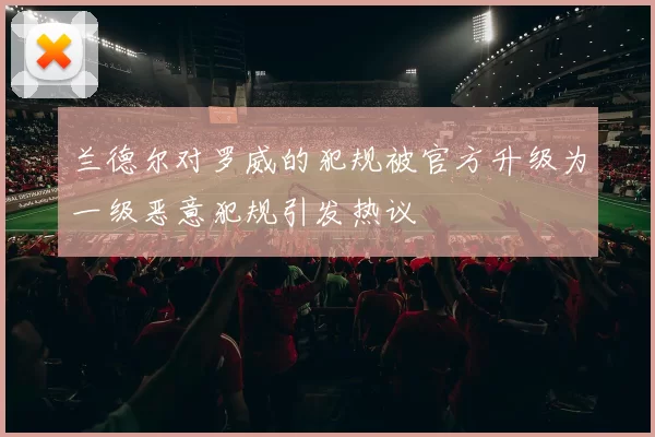 兰德尔对罗威的犯规被官方升级为一级恶意犯规引发热议