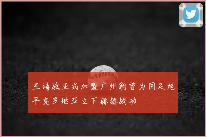 王靖斌正式加盟广州豹曾为国足绝平克罗地亚立下赫赫战功