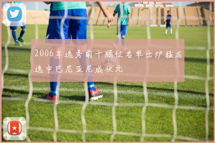 2006年选秀前十顺位名单出炉猛龙选中巴尼亚尼成状元