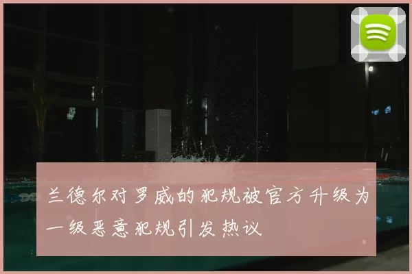 兰德尔对罗威的犯规被官方升级为一级恶意犯规引发热议