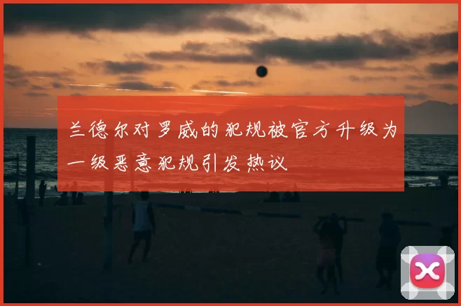 兰德尔对罗威的犯规被官方升级为一级恶意犯规引发热议